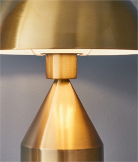 Brass Mid Century Modern Dome Table Lamp