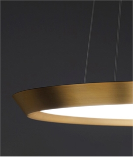 Edge Lit LED Pendant - Saturn Ring Design