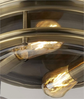 IP44 Industrial Flush Traditional Ceiling Light