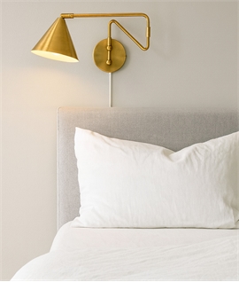Swing Arm & Adjustable Shade Plugged Wall Light Swing Arm & Adjustable Shade Plugged Wall Light