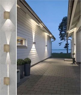 Brass Up and Down Outdoor Light with Adjustable Beam