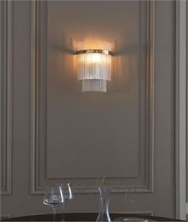 Pretty Glass Rod Flush Mounted Wall Light