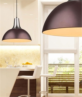 Bronze Spun Aluminium Light Pendant - Diameter 38cm