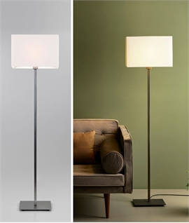 Floor Lamp with Square Stem and Optional Shade