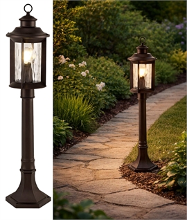 Antique Bronze Exterior Post Lantern - IP54