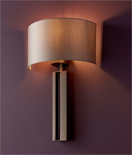 Flush Mounted Bronze Wall Bracket with Mink Shade