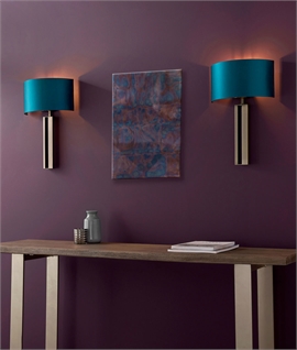 Brushed Bronze Flush Mounted Wall Light with Shade