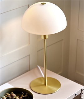 Scandi Style Bedside Table Light - Opal Shade H:145mm