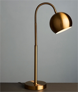 Fully Flexible Task Table Lamp - Brushed Chrome or Brass
