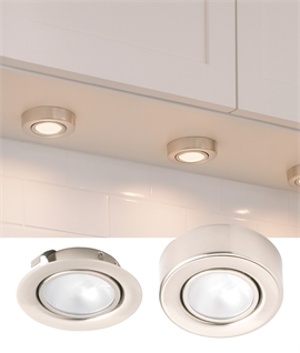 12v 20w Halogen Undercabinet Light - Brushed Chrome Finish