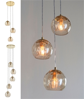 Champagne Glass Cluster Pendant Light with 3 or 5 Lights