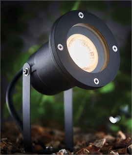 Black Adjustable Garden Spike Light - IP67 Rating 