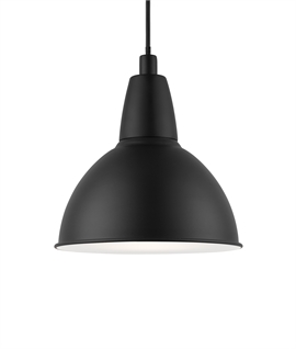Black Industrial Metal Pendant Light - 3m Flex