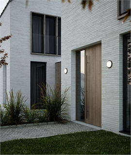 Budget Mini Exterior LED Wall or Ceiling Light - Round Drum 