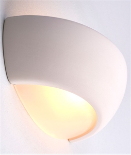 Affordable Unglazed Ceramic Wall Light for Uplighting 