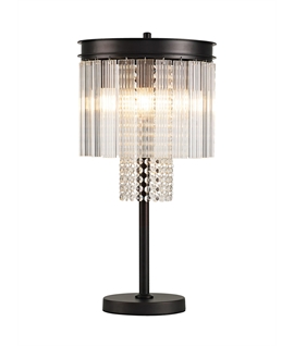 Caffi Table Lamp, 6 Light E14, Brown Oxide
