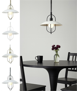Fisherman Style Rise & Fall Glass Shade Pendant