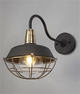 Swan Neck Fisherman Style Wall Light - IP65
