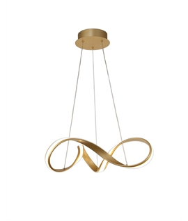 Campbell Dimmable Small Pendant, 1 x 30W LED, 3000K, 1800lm, Sand Gold, 3yrs Warranty