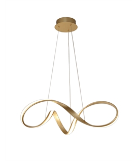 Campbell Dimmable Medium Pendant, 1 x 39W LED, 3000K, 2152lm, Sand Gold, 3yrs Warranty