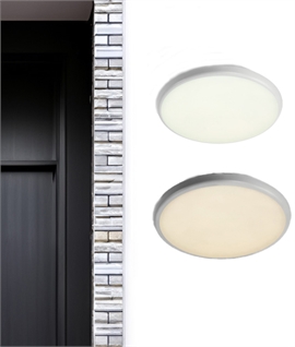 LED CCT Variable Round Flush Mounted White Ceiling Light - IP54