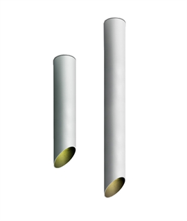 Tall Cylinder Downlight - White with Black Reflector - 2 Sizes