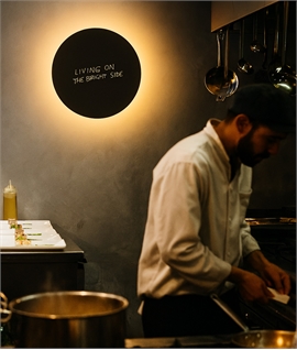 Round Backlit Chalkboard Wall Light - Message Board & Light 