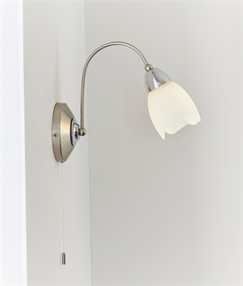 Elegant Single Arm Wall Light With Petal Shade