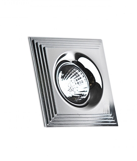 Modern Stepped Square Downlight in Chrome or White – Tegular Detail