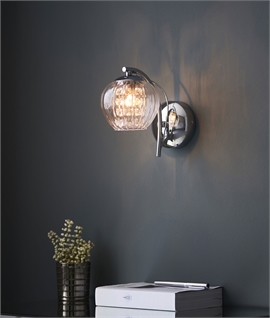 Modern Chrome & Glass Wall Light