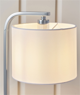 Timeless Chrome Table Lamp With White Shade