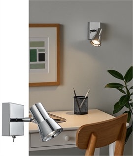 Chrome Single Adjustable Spotlight - Switched