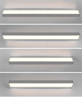 Bathroom IP44 Over Mirror Up & Down Light – Chrome or Black, 2 Sizes