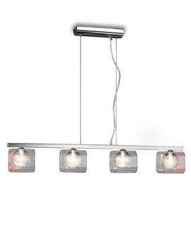 Wide Dining Table Light - Clear & Decorative Glass