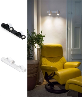 Double Adjustable Wall Light for GU10 Lamps - Chrome or White