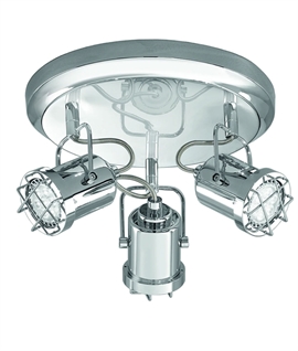 Chrome Round Ceiling Spotlight with LED Lamps