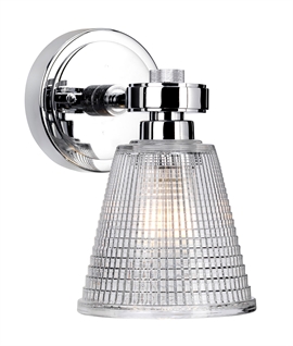 Prismatic Glass IP44 Wall Light - Up or Down 