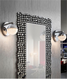 Chrome Ball LED Glitter Wall Light