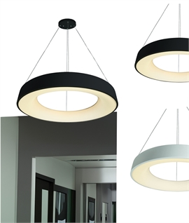 Modern 780mm Wire-Suspended Circular LED Pendant Light – 80w