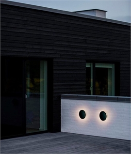 Black Exterior LED Round or Square Wall Light