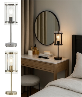 Single Glass Shade Table Lamp - 3 Finishes