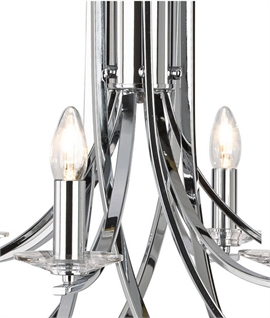 Stick to tent Polished Stainless Steel or Satin with Murano glass end 