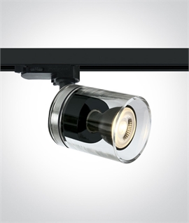 Modern Adjustable Clear Polycarbonate Track Spotlight for GU10 Bulb