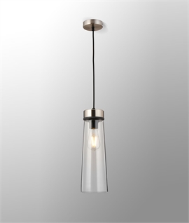 Large Cone Glass Pendant Light - Opal or Clear