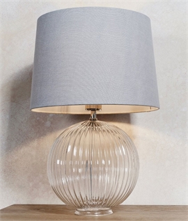 Black Shade Copper Glass Base Table Lamp