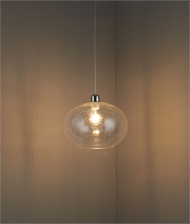 Modern Glass Pendant with Bubble Effect - Two Colours