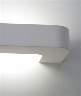 Clip Design Plaster LED Wall Light - 320mm Wide