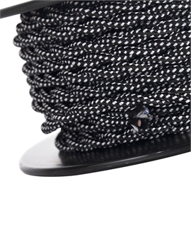 25m Roll Black & White Spot Braided Twisted 2 Core 0.75mm 25m Roll Black & White Spot Braided Twisted 2 Core 0.75mm