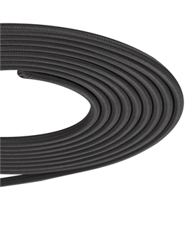 1m Grey Braided 2-Core 0.75mm Electrical Cable 