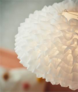 White Soft Ruffled Shade for Existing or New Flex